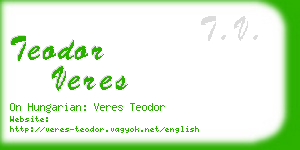 teodor veres business card